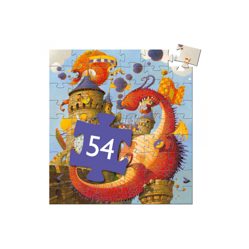 Djeco - Valliant and the Dragon, 54 pcs