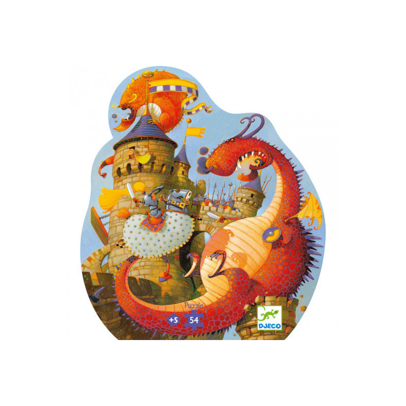 Djeco - Valliant and the Dragon, 54 pcs