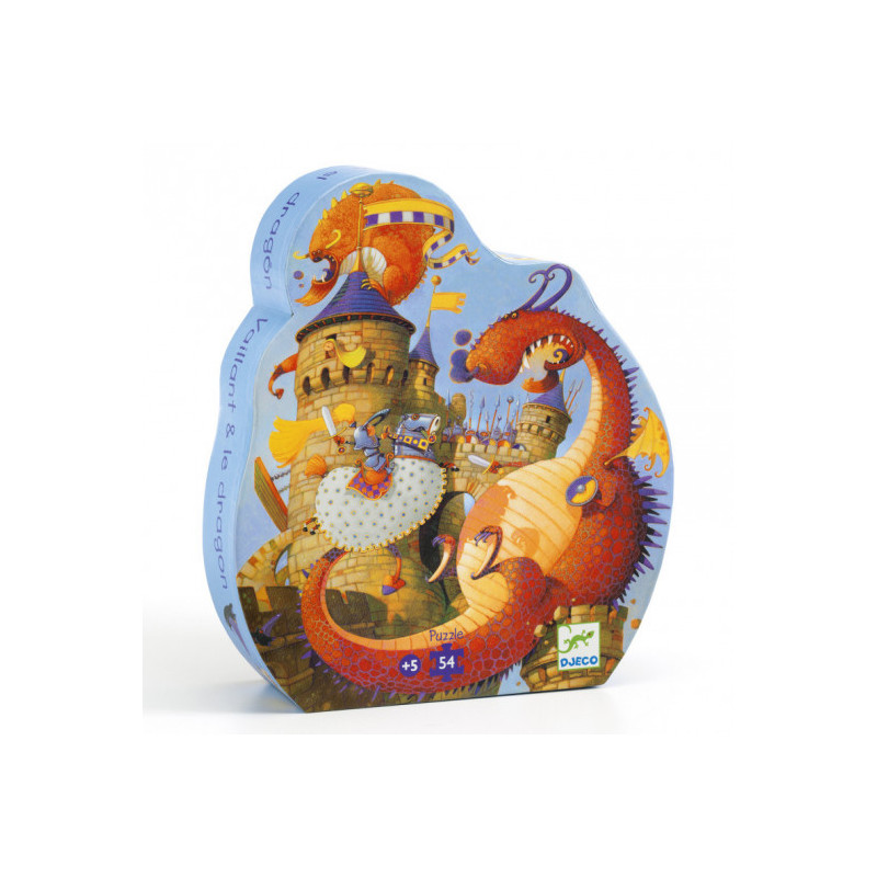 Djeco - Valliant and the Dragon, 54 pcs