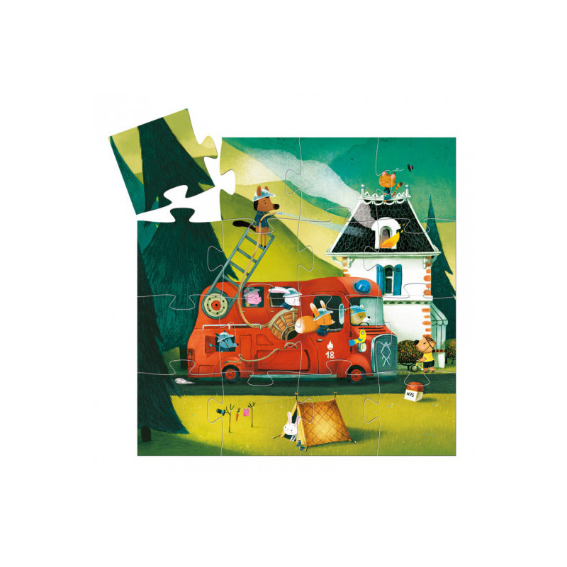 Djeco - Pussel, Brandbil