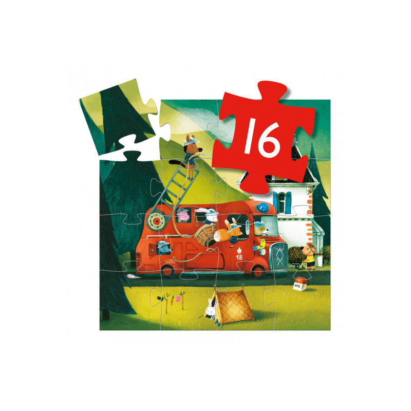 Djeco - Pussel, Brandbil