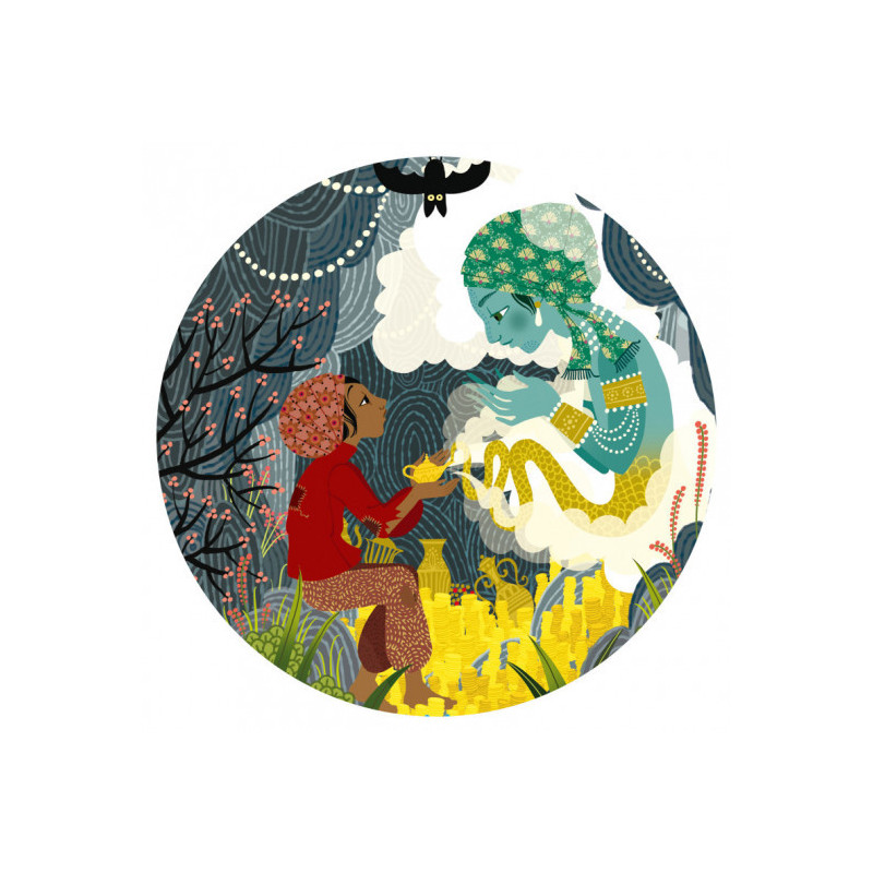 Djeco - Siluettepussel Aladin, 24 pcs