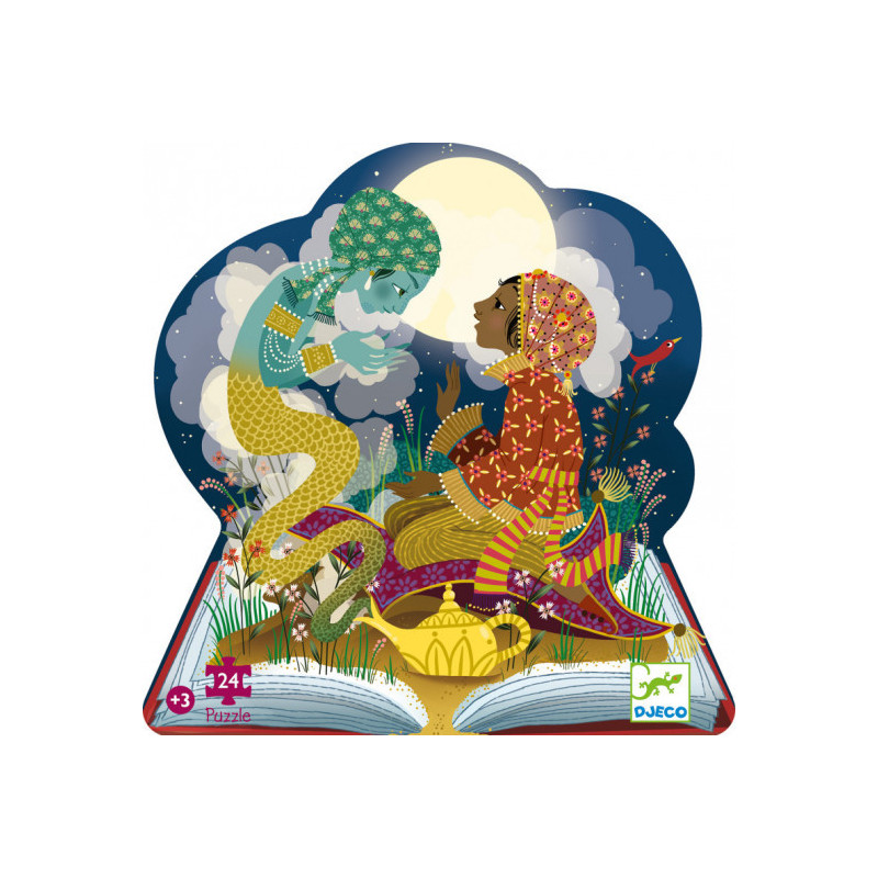 Djeco - Siluettepussel Aladin, 24 pcs