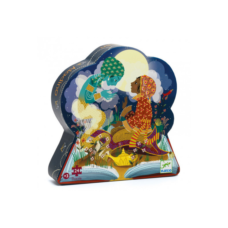 Djeco - Siluettepussel Aladin, 24 pcs