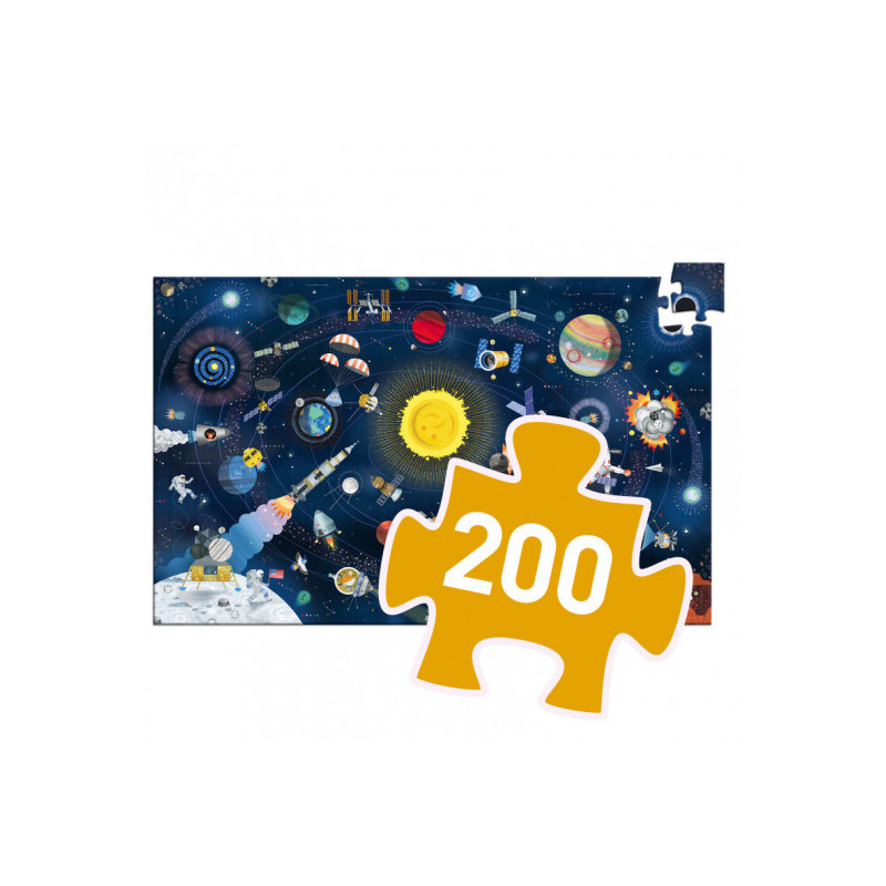 Djeco - The space + booklet, 200 pcs - FSC MIX