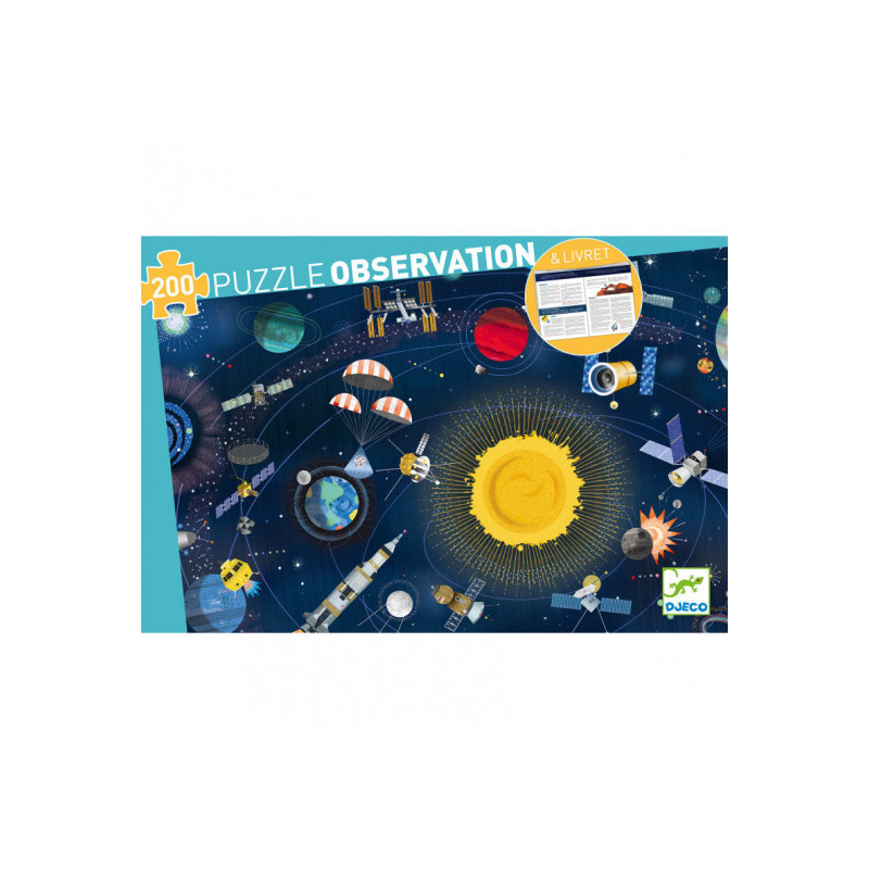Djeco - The space + booklet, 200 pcs - FSC MIX