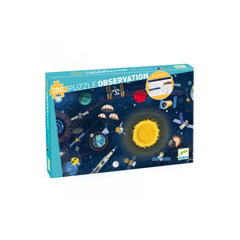 Djeco - The space + booklet, 200 pcs - FSC MIX