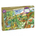 Djeco - Observation puzzle, Dinosaur + booklet, 100 pcs - FSC MIX