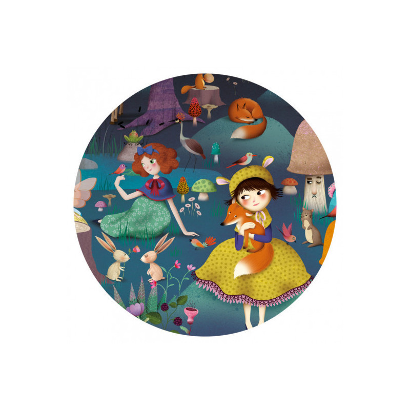 Djeco - Pussel, Enchanted forest, 100 pcs - FSC MIX