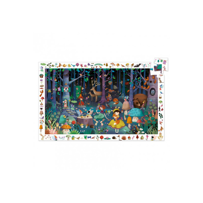 Djeco - Pussel, Enchanted forest, 100 pcs - FSC MIX