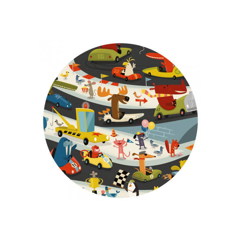 Djeco - Pussel Car Rally, 54 pcs - FSC MIX