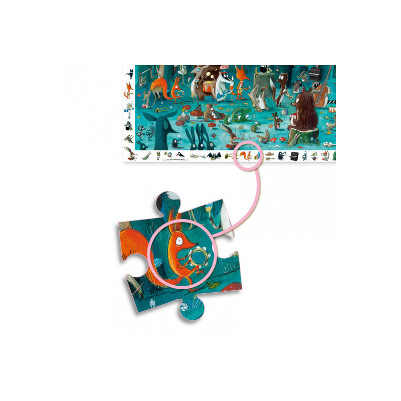 Djeco - Observation puzzle, The orchestra, 35 pcs - FSC MIX