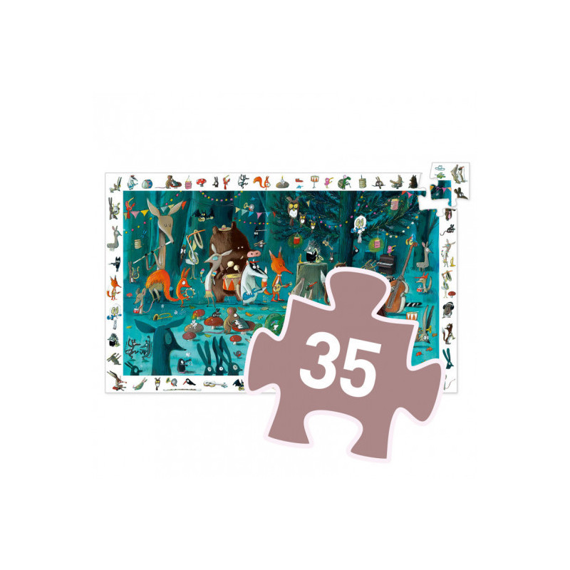 Djeco - Observation puzzle, The orchestra, 35 pcs - FSC MIX