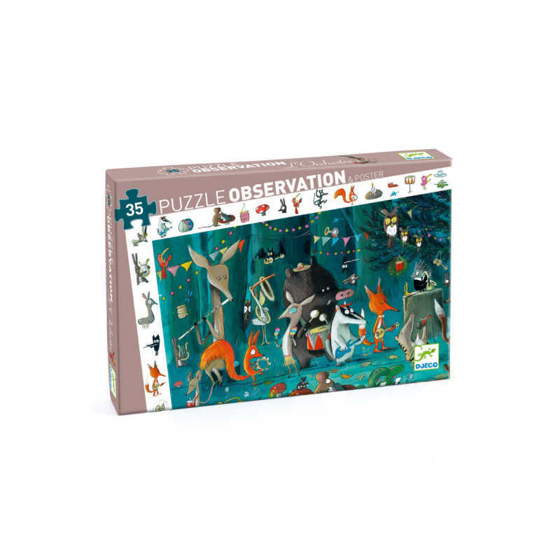 Djeco - Observation puzzle, The orchestra, 35 pcs - FSC MIX