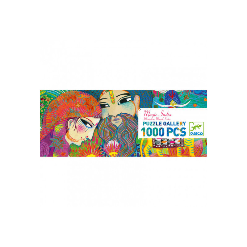 Djeco - Puzzle Gallery, Magic India, 1000 pcs - FSC MIX