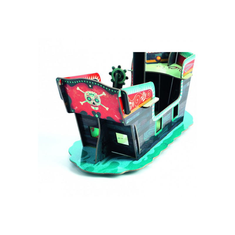 Djeco - Pop to Play, Pirate Boat 3D