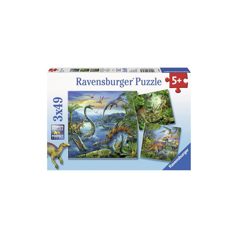 Ravensburger - Pussel Dinosaur Facination, 3x49 bitar