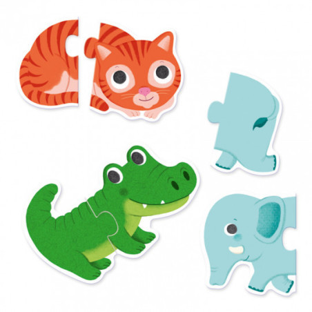Djeco - Puzzle Duo Animals