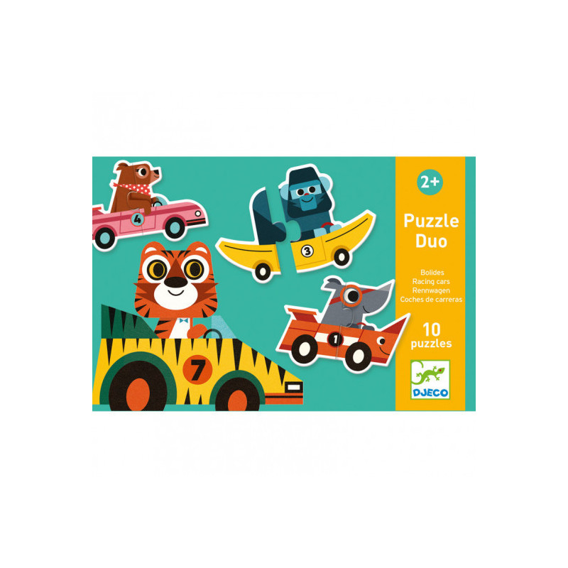 Djeco - Puzzle Duo Racing Cars
