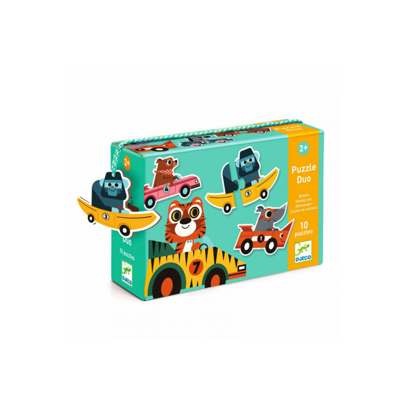 Djeco - Puzzle Duo Racing Cars