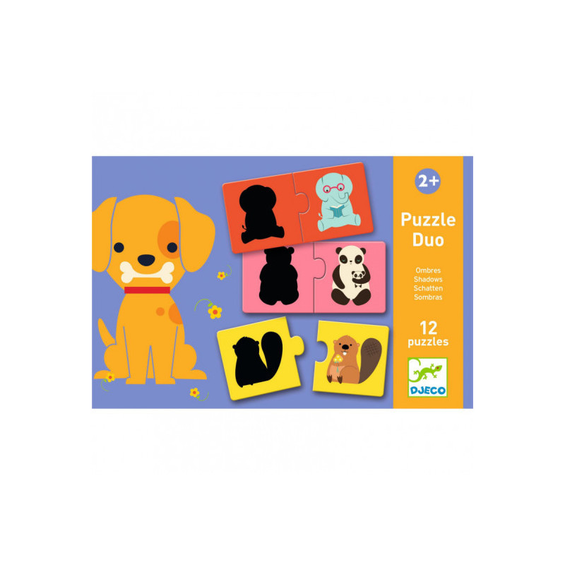 Djeco - Puzzle Duo, Shadows