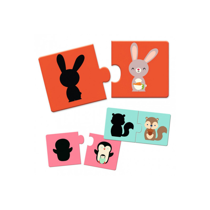 Djeco - Puzzle Duo, Shadows