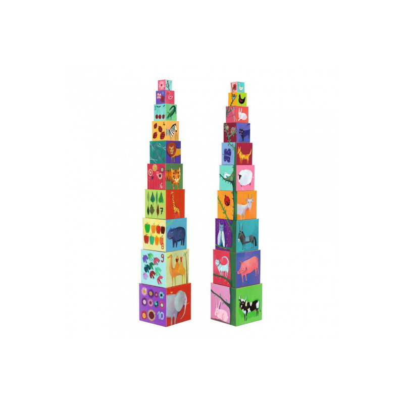 Djeco - 10 Nature and Animals Blocks