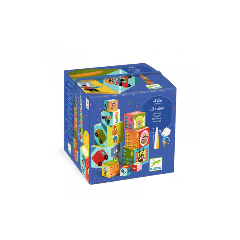 Djeco - 10 vehicles block