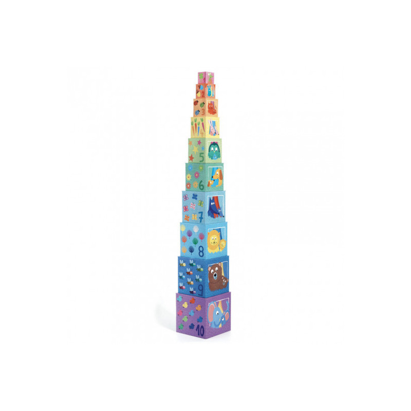Djeco - 10 Rainbow blocks