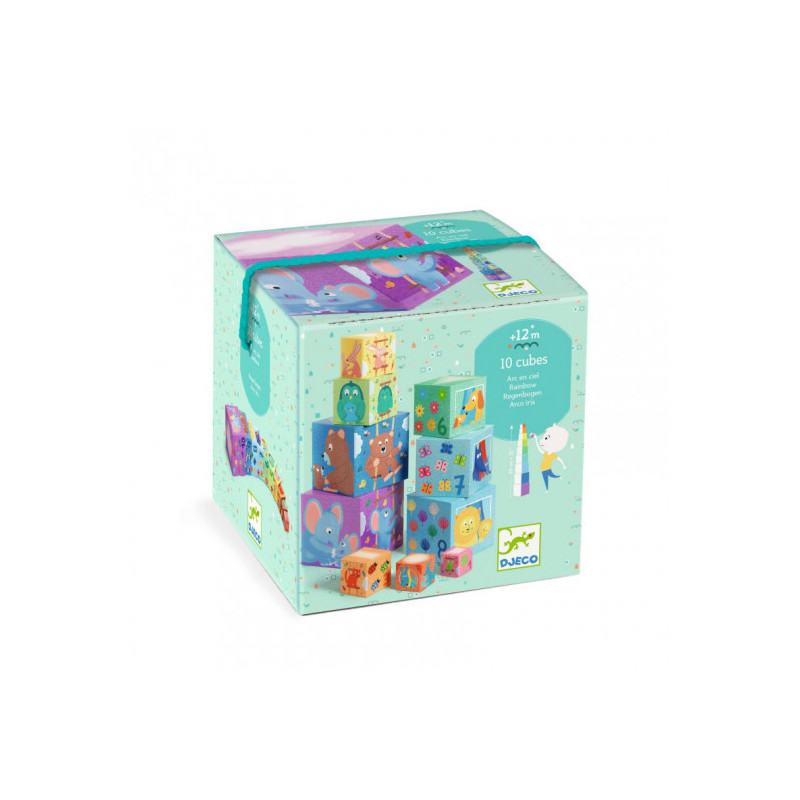 Djeco - 10 Rainbow blocks