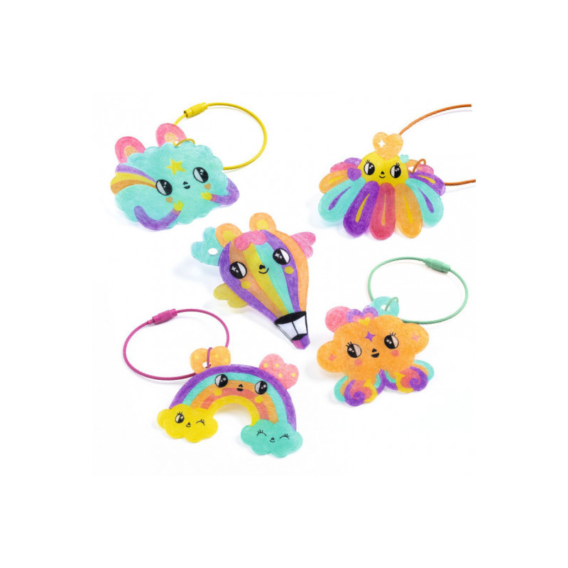 Djeco - Artistic Plastic - Kawaii Keyring