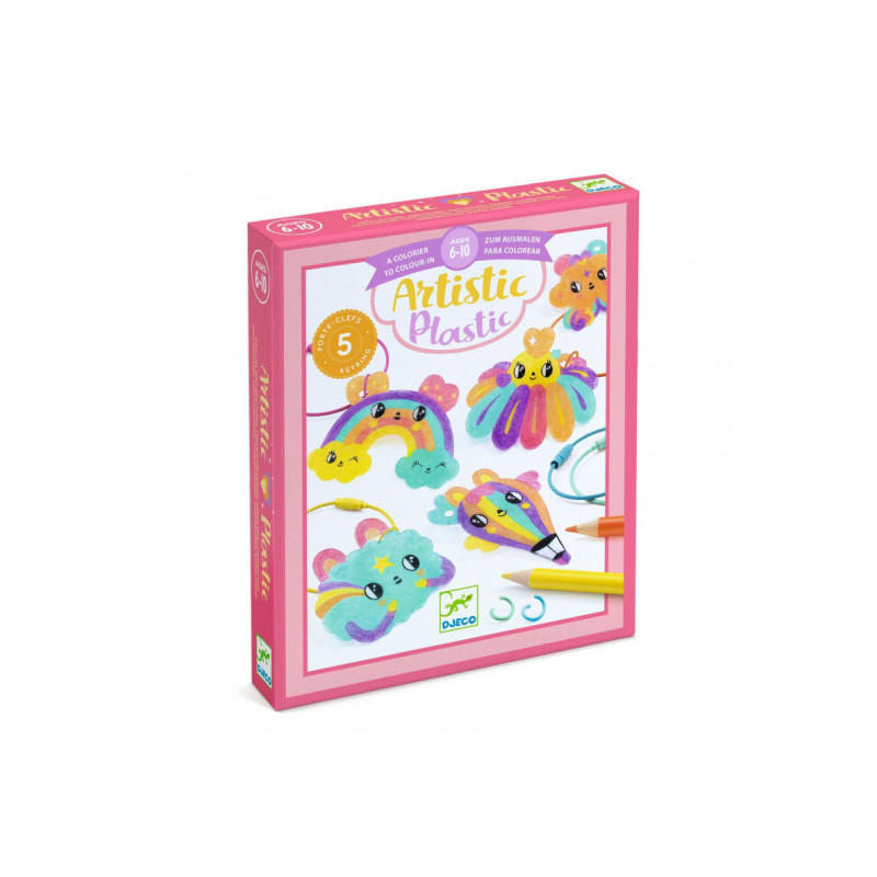 Djeco - Artistic Plastic - Kawaii Keyring