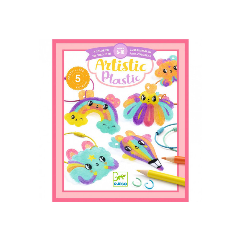 Djeco - Artistic Plastic - Kawaii Keyring