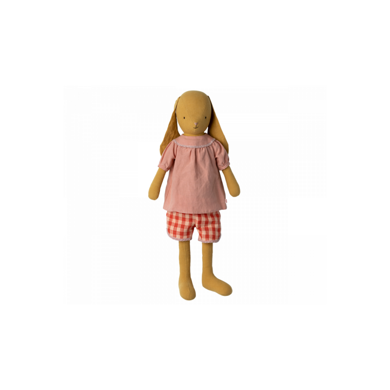 Maileg - Bunny size 5, Dusty yellow, Blouse and shorts