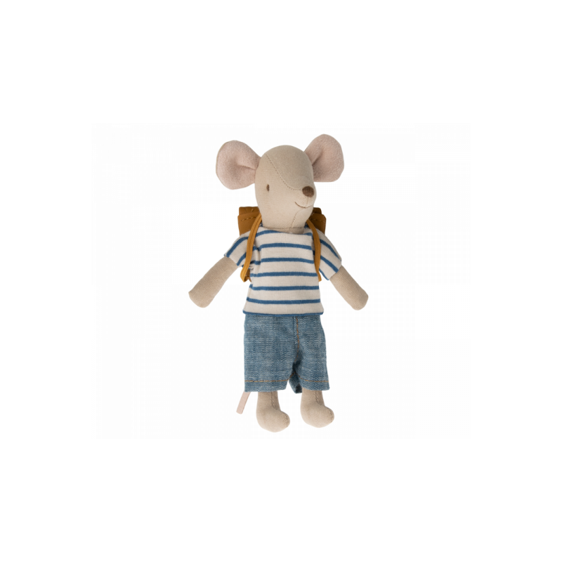 Maileg - Kläder till store bror mus med blå väska