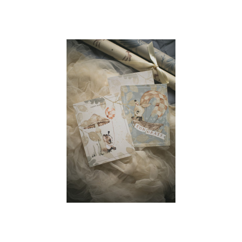 Mrs Mighetto - 2-Pack Födelsedagskort, Ballong