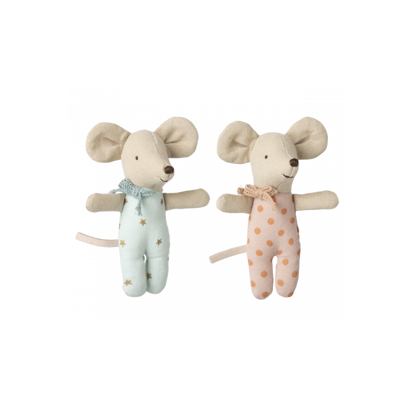 Maileg - Babymöss i tändsticksask, twins