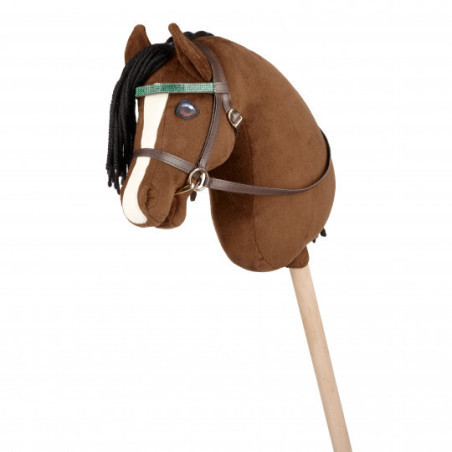 Cheval Roi - träns till käpphäst, gröna stenar