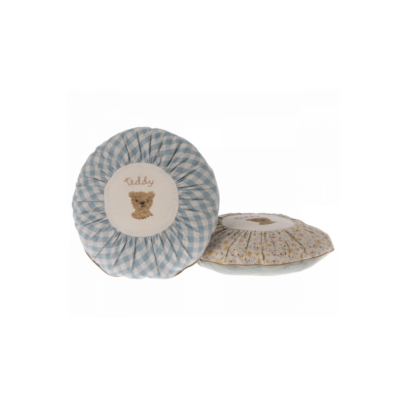 Maileg - Kudde Rund small, Teddy Checked