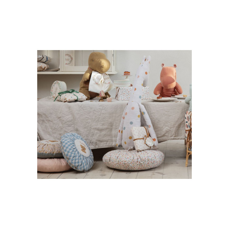 Maileg - Kudde Rund small, Teddy Checked