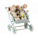 Maileg - Stroller, Baby mice - Mint