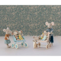 Maileg - Stroller, Baby mice - Mint