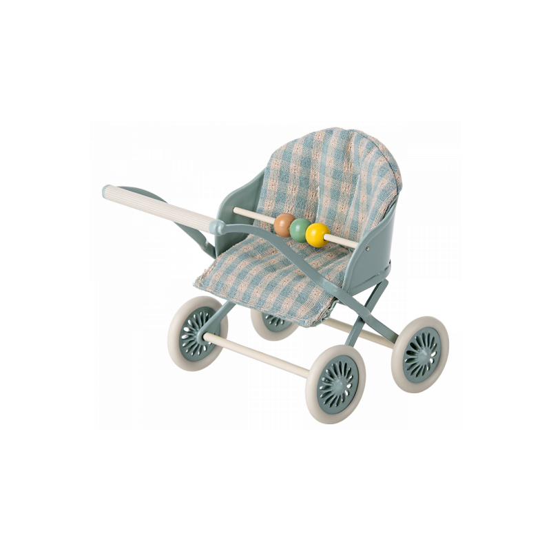 Maileg - Stroller, Baby mice - Mint