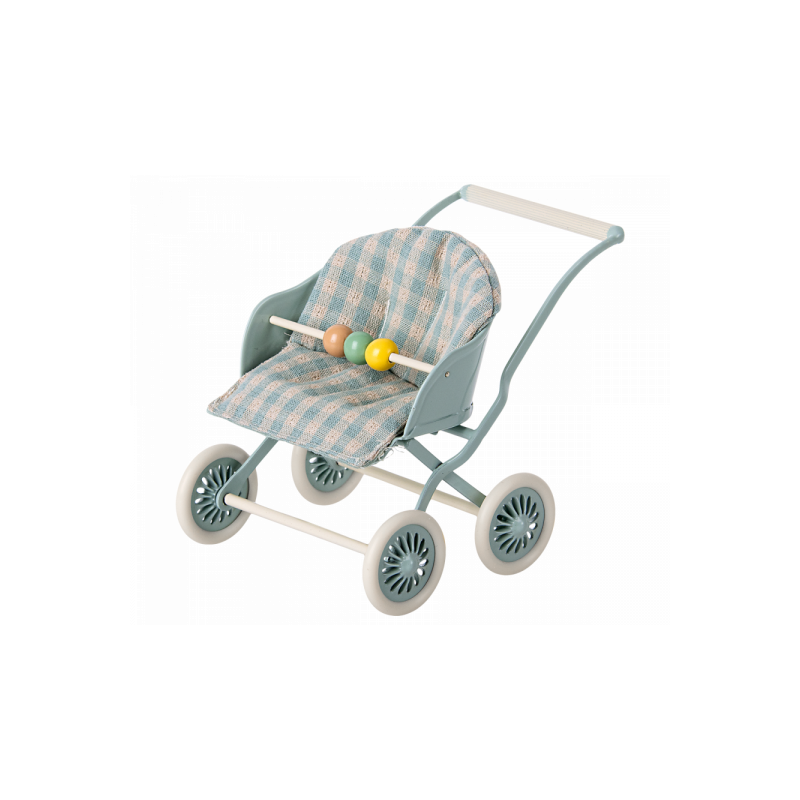 Maileg - Stroller, Baby mice - Mint