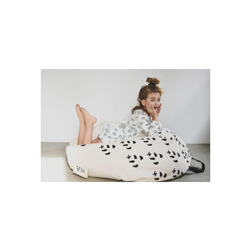 Bini - Saccosäck med Panda, handtag svart