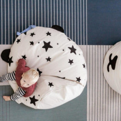 Bini - Saccosäck med Stjärnor, handtag blå