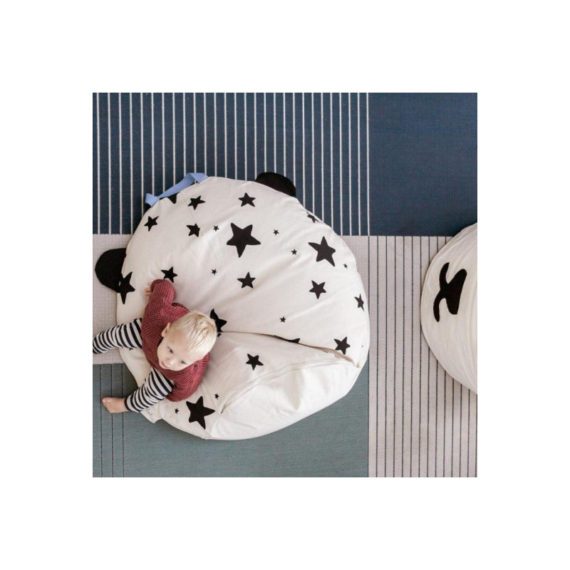 Bini - Saccosäck med Stjärnor, handtag blå