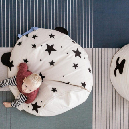 Bini - Saccosäck med Stjärnor, handtag blå