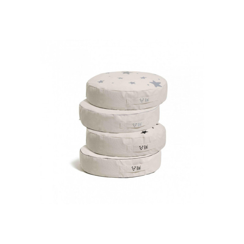 Bini - Pouf med Stjärnor, grå