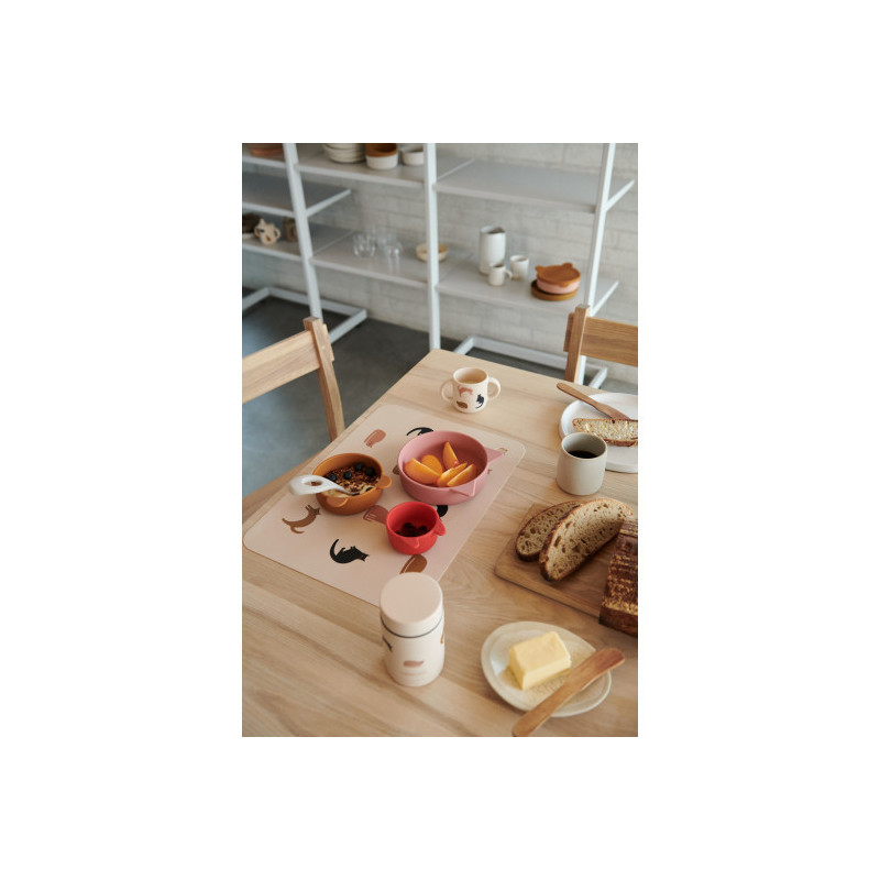 Liewood - Jude Printed Placemat, Horses / Dark rosetta